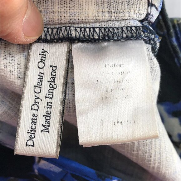 Erdem Esmeralda White and Blue Floral printed Straight leg trousers - Picture 10 of 14